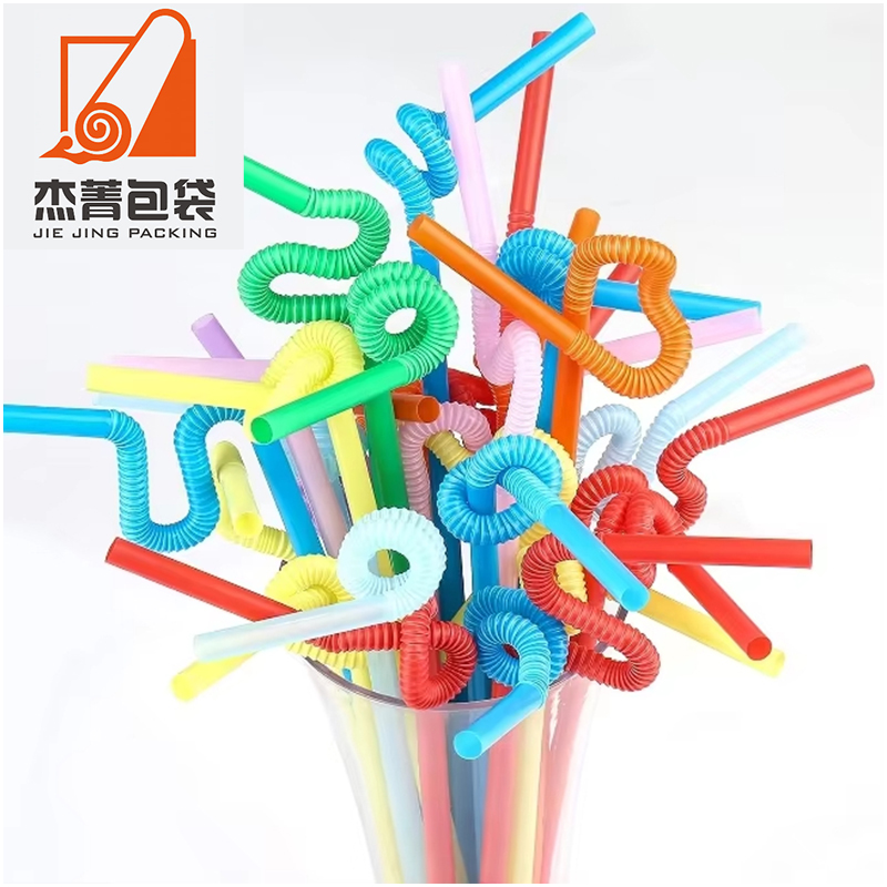 Colorful Plastic Drinking Straws Disposable Straws Bendy Flexible Plastic Straws for Party Favor Business Kids