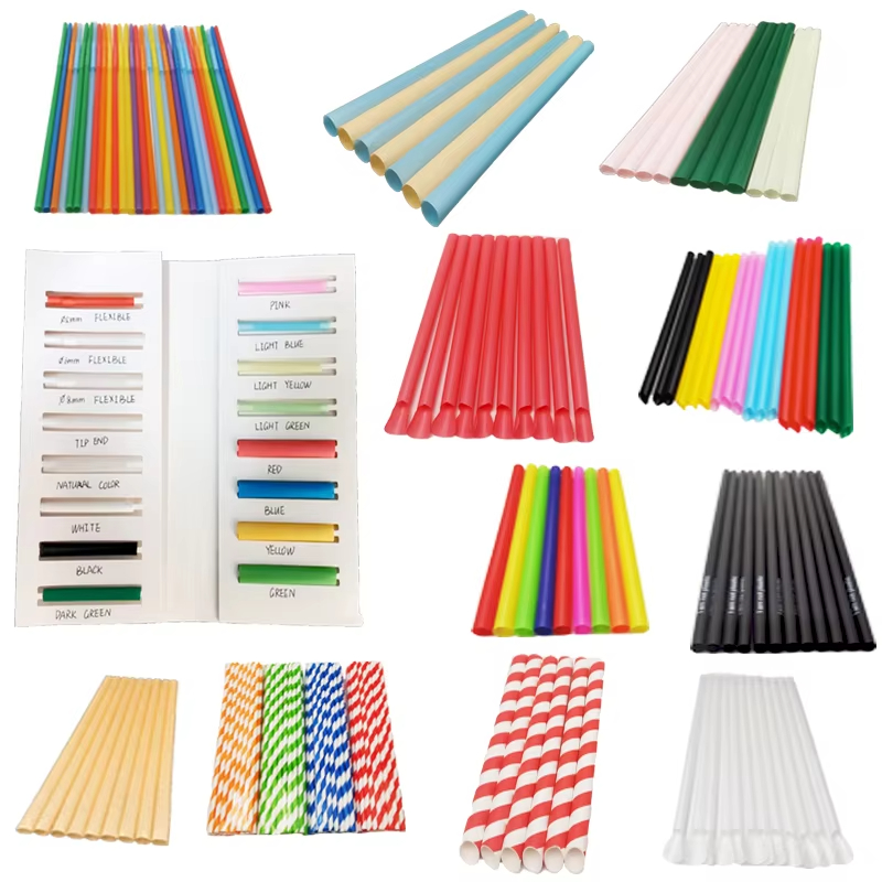 Disposable 100% biodegradable colored pink black white PLA flexible plastic drinking straw manufacturer