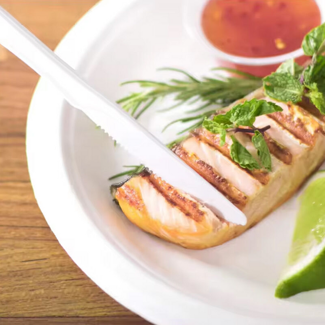 Disposable Biodegradable 6.5-Inch Dinner Knife Party Cutlery, Disposable Cake Knife