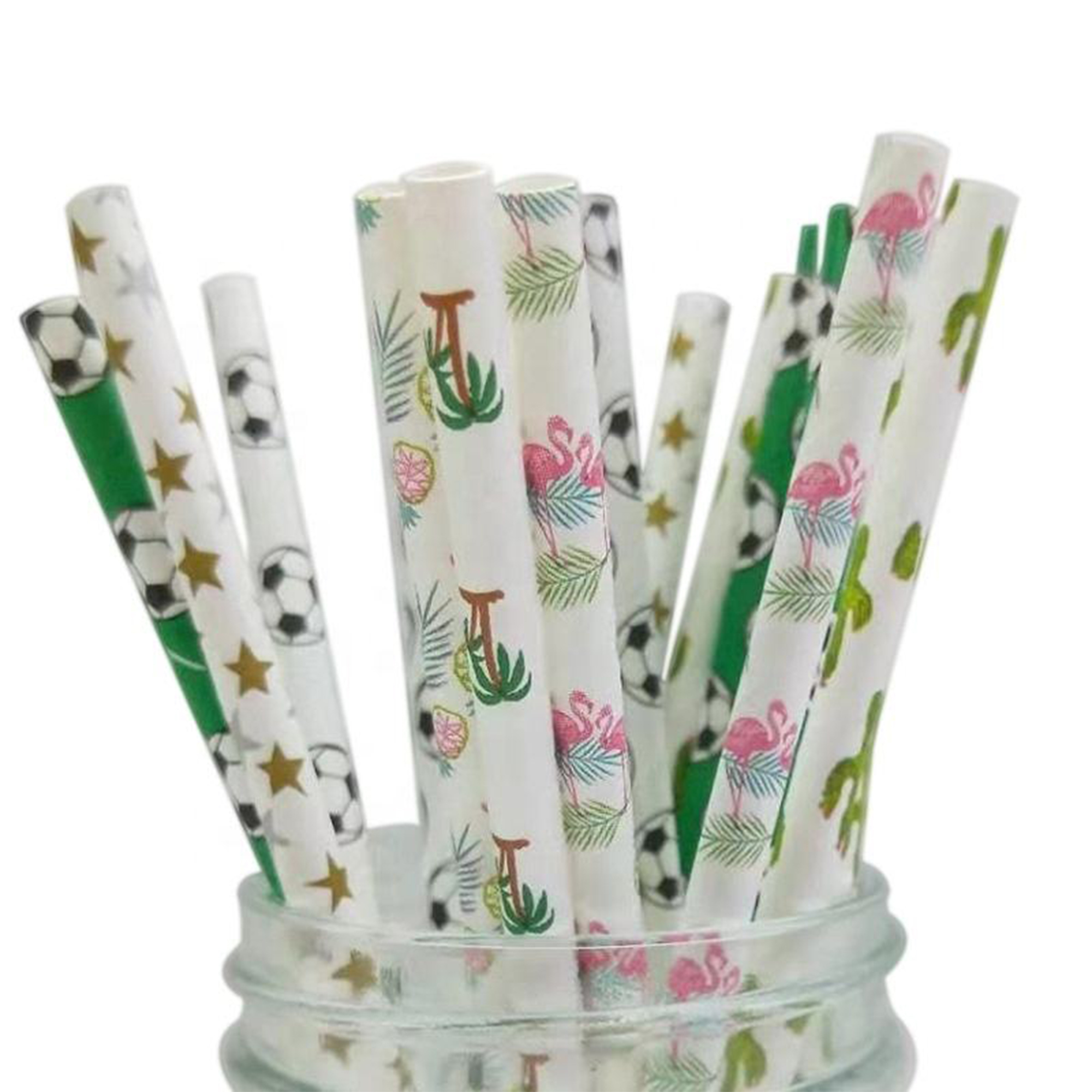 Supplier Custom Colored paper straws Biodegradable straws weddings banquets Drink straw