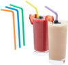 Flexible PP Colorful/Stripe Drinking Plastic Straws Bendable Drinking Straws Plastic Flexible Straws