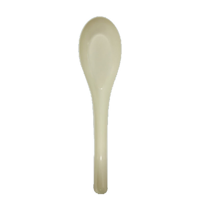 Eco-Friendly Bio-Based Heavy Duty Takeaway Plastic Dinnerware Reusable Corn Starch Soup Spoons Disposable Chinese Spoon