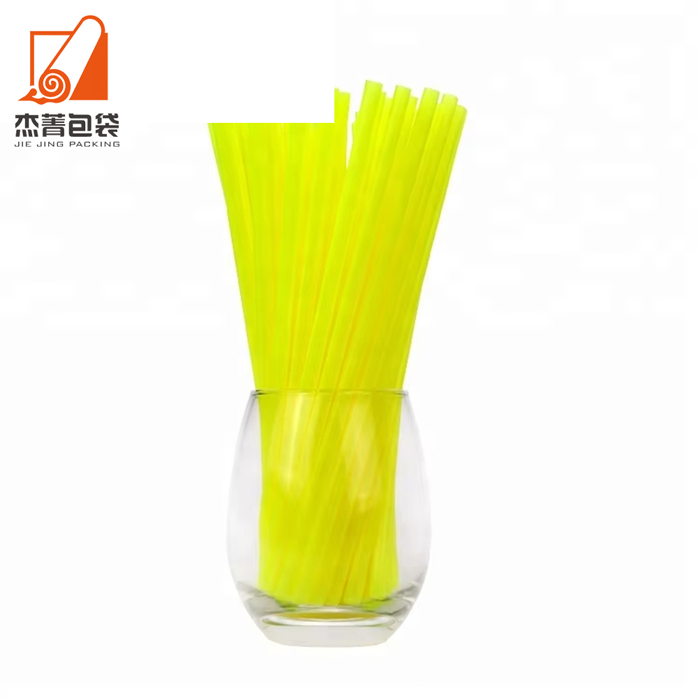 Customized size pla disposable straight red coloured drinking straws for juice