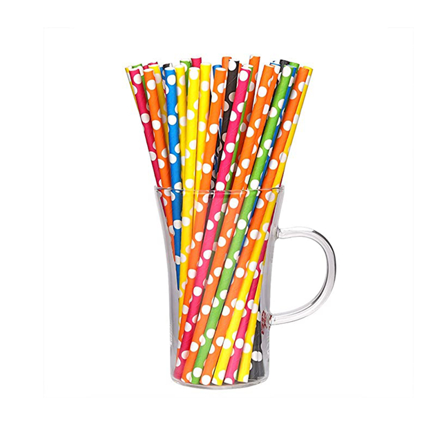 Disposable pipette Drink straw Biodegradable Recyclable Drinking Straws for Party Birthday Wedding Paper Straws