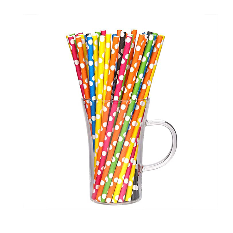Disposable pipette Drink straw Biodegradable Recyclable Drinking Straws for Party Birthday Wedding Paper Straws