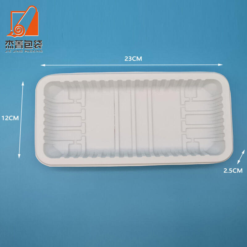 Biodegradable Disposable Food Packaging Tray Supermarket Cornstarch Food Container