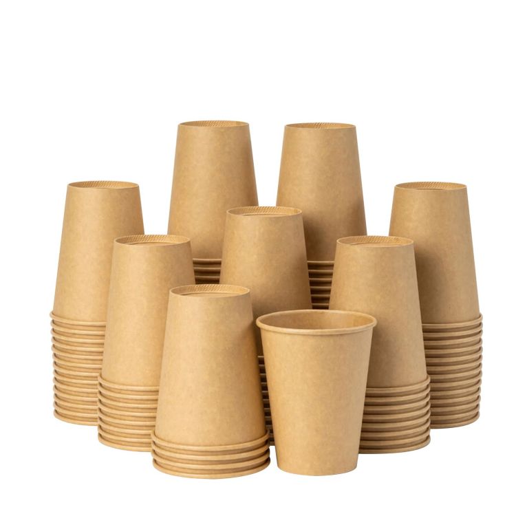 Custom Paper Cup 8oz/12oz/16oz/20oz Water-Based Coating Disposable Paper Coffee Cup With Lid And Sleeve For Hot Cold Drinks Teas