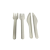 Environmentally friendly disposable biodegradable tableware set pulp fruit fork steak knife soup spoon party dining