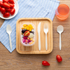 Disposable 100% Compostable Cornstarch Cutlery Set Extra Large Soup Spoons Fork Knife PLA and CPLA Utensils Paper bag box set