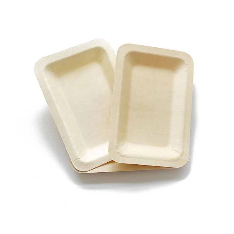 Wholesale food grade paper plates Paper plate Biodegradable wood-colored paper plate disposable tableware