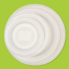 178ml disposable dinnerware plate corn starch eco friendly single use white round plates disposable food serving plate