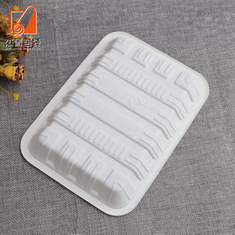 Customize Logo Size Compostable Biodegradable Corn Starch Meat Tray High quality