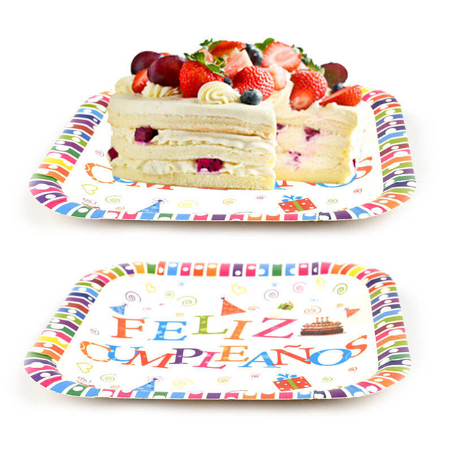 Custom ECO friendly disposable paper plate birthday party decorative paper plate