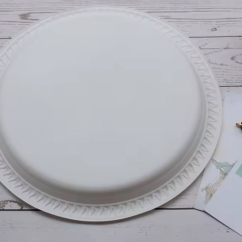 9 inch Cornstarch Bio-Based Round Plate Biodegradable Disposable Degradable Tableware