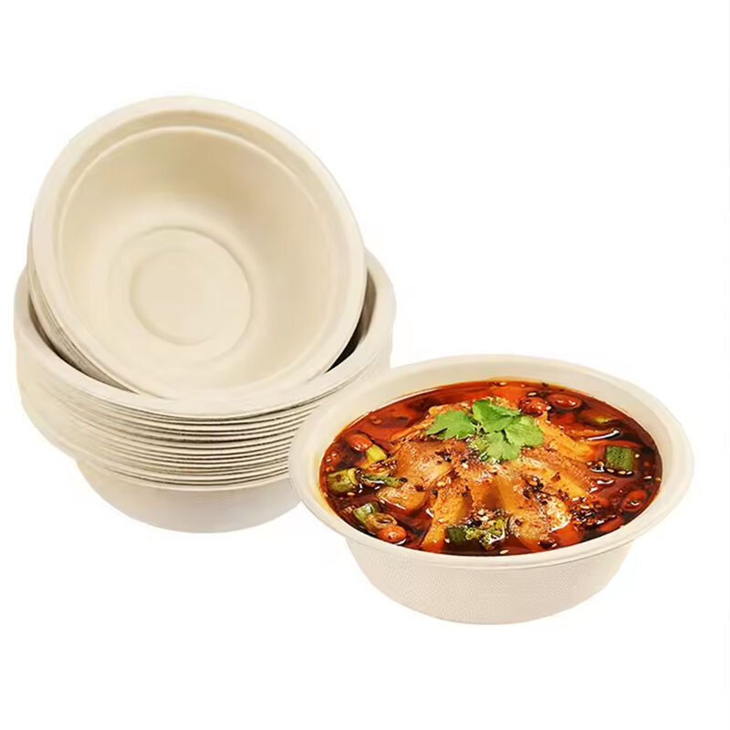 Factory direct supply of inexpensive 100% compostable biodegradable tableware 350 ml cornstarch bowls
