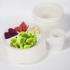 Custom 11 Inch 4 Compartment Big Round Eco Friendly Food Safety Corn Starch Tableware Reusable Disposable Food Plate