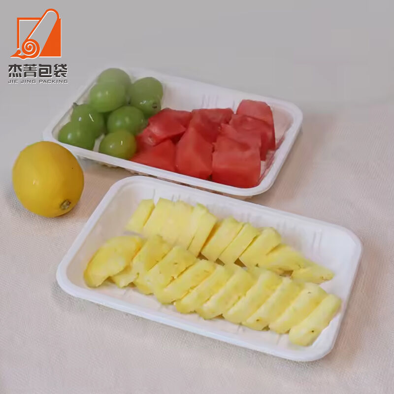 Custom Eco Friendly Disposable Sushi Desert Fruit Biodegradable Tray Packaging for Food