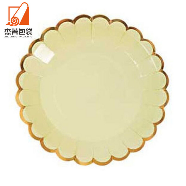 High quality ambiance paper plate 100% safe petal shaped birthday disposable paper plate