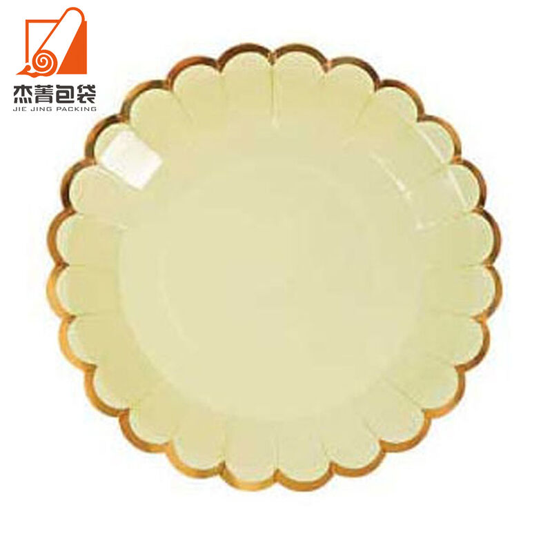 High quality ambiance paper plate 100% safe petal shaped birthday disposable paper plate
