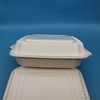 Disposable Barbecue Picnic Food Takeaway Packing Box Biodegradable Corn Starch Food Container 9 Inch Hinged Clam Shell Food Box