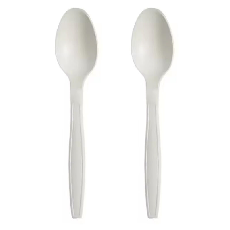 Natural Eco-friendly Cornstarch Spoon Food grade Biodegradable Dinner Tableware Disposable Cutlery Spoon