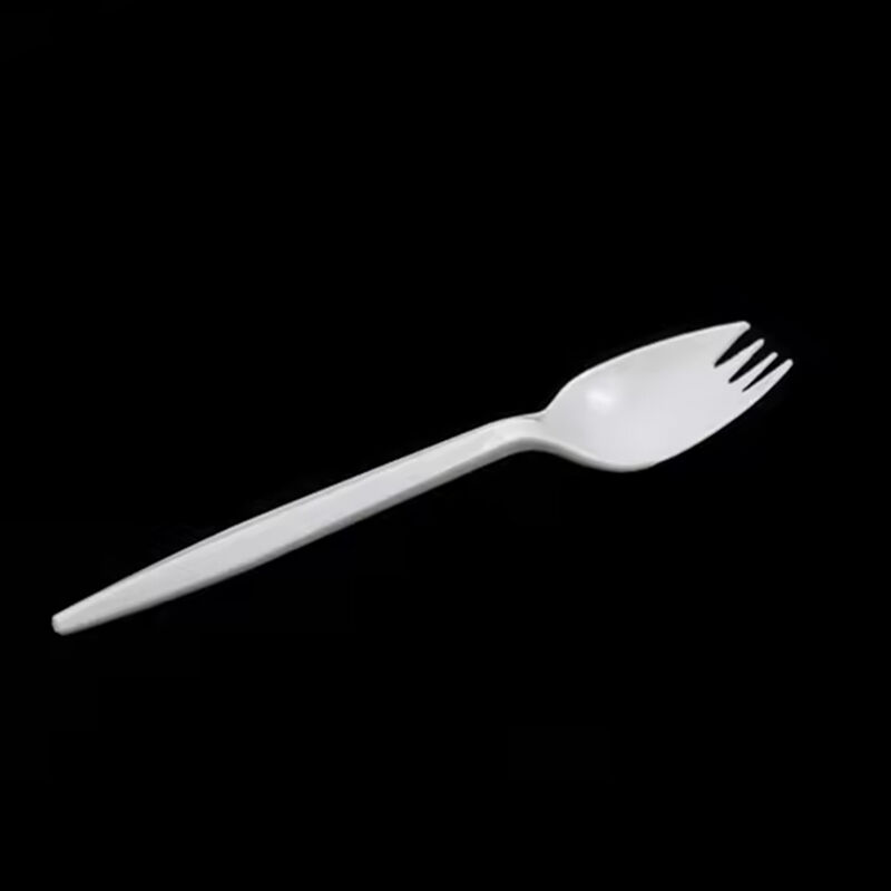 Custom Accepted Wholesale Eco Friendly Biodegradable Cutlery Disposable Cornstarch Spoon Spork