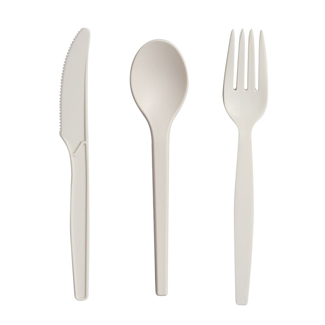 biodegradable eco knife biodegradable cornstarch Disposable Tableware disposable corn starch cutlery spoon fork knife