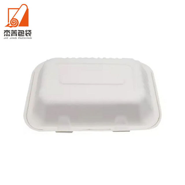 Cheap Biodegradable Disposable Compostable Sugarcane Take Out Food Containers 9*6* Bagasse Clamshell
