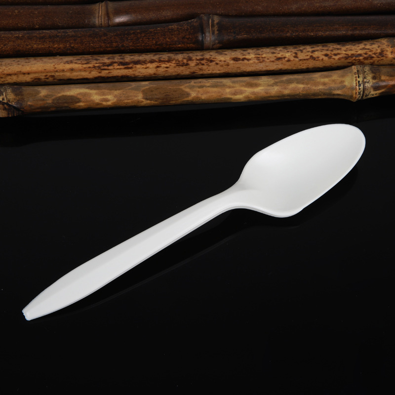 Compost Custom logo Printing Disposable Corn Starch Cutlery Biodegradable 160mm Length Corn Starch Fork Knife and Spoon Set