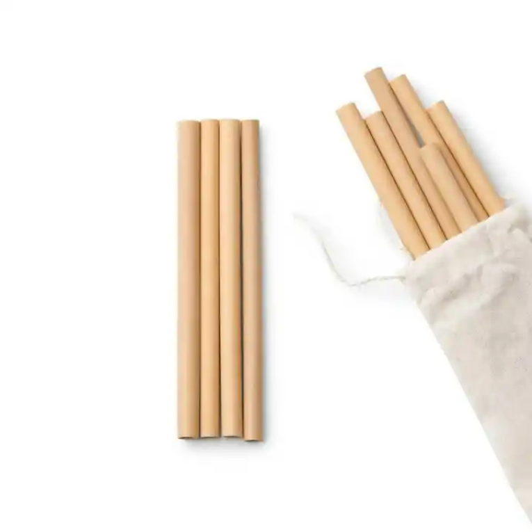 Eco-Friendly Biodegradable Disposable PLA Straw Cool Drinking Straight Straw Made Sugarcane Paper Parties Free
