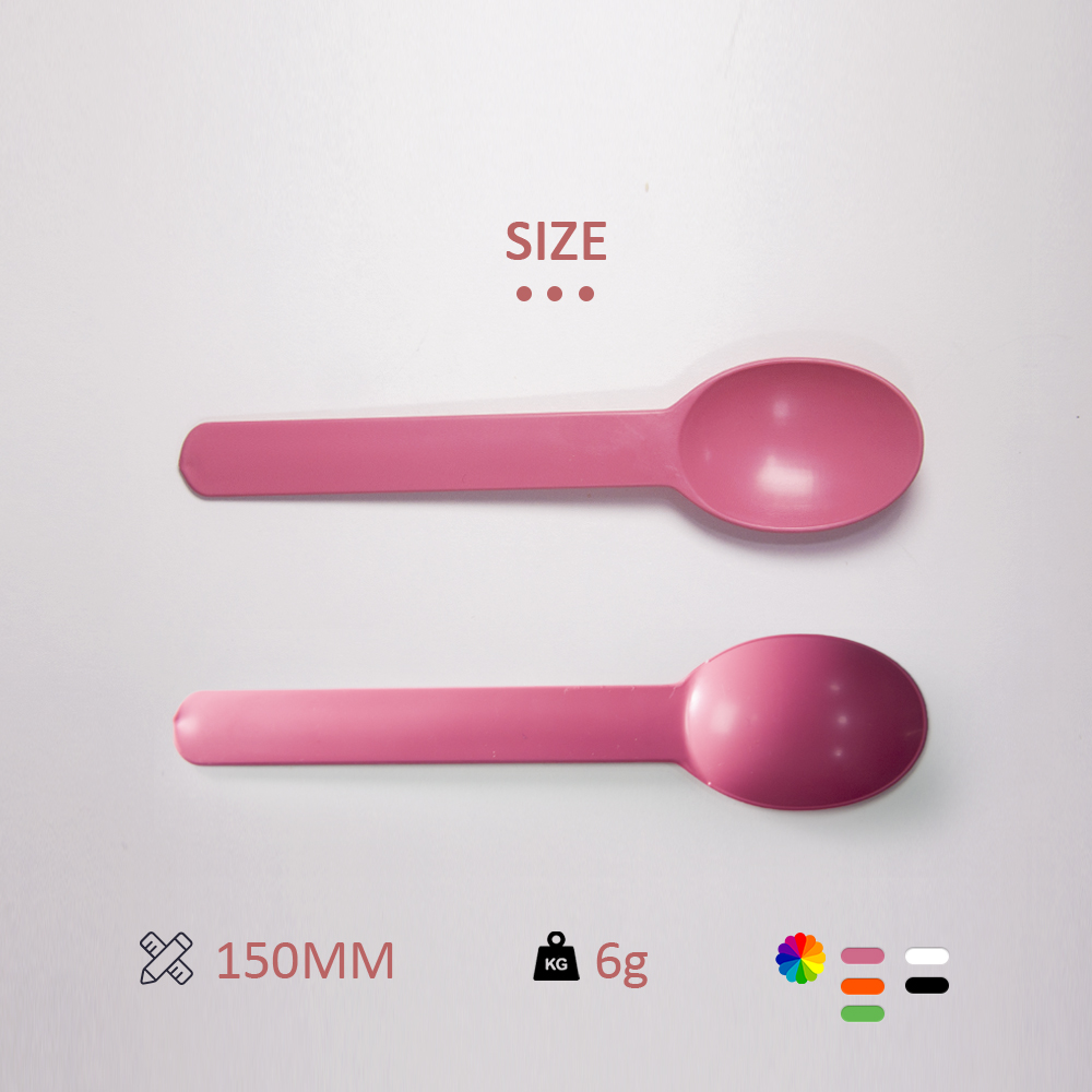 Colorful Yogurt Ice Cream Spoon Disposable Biodegradable Ice Cream Spoons
