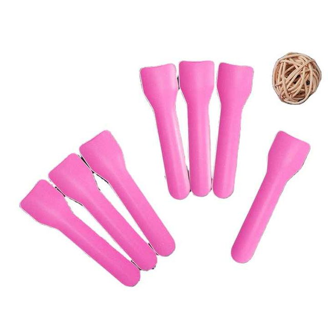 Biodegradable pink Color Disposable 95 mm Paper Ice Cream Spoon