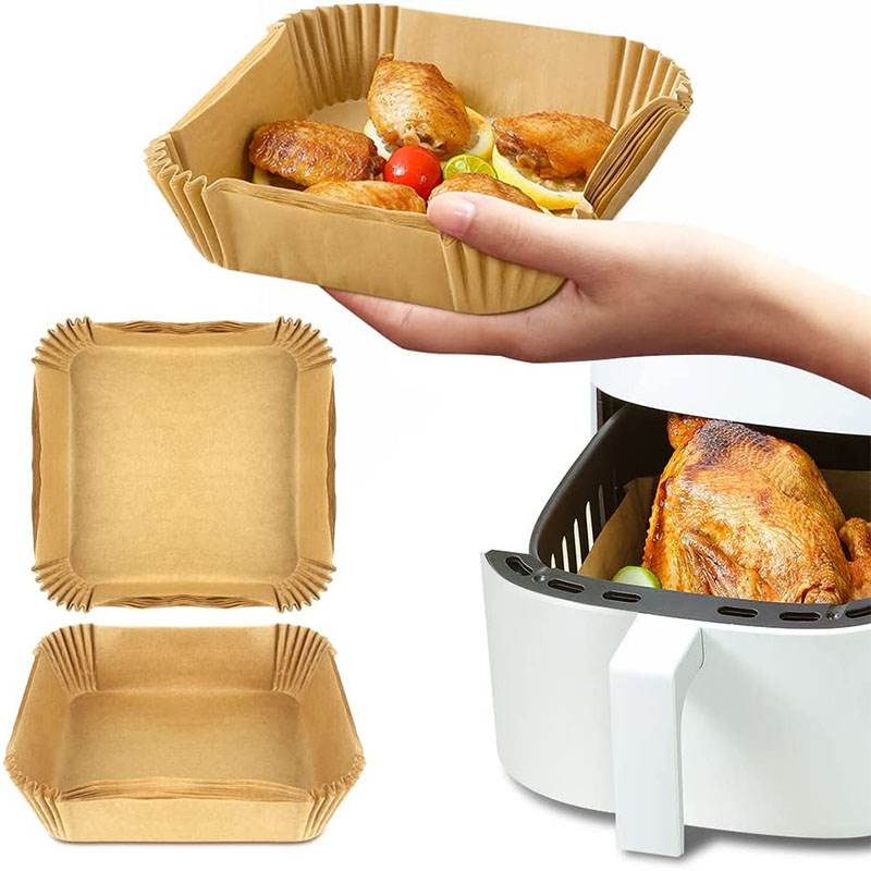 Benutzer definierte öl beständige Barbecue Food Oven Braten Dampf garer Papier Antihaft-Luft fritte use Silikon Pergament Back papier Air fryer Liner