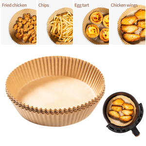 Nanbei Großhandel BPA Free Antihaft Einweg-Luft fritte use 8 Zoll Pergament Back papier 8-10zoll Runde Luft fritte use Papier