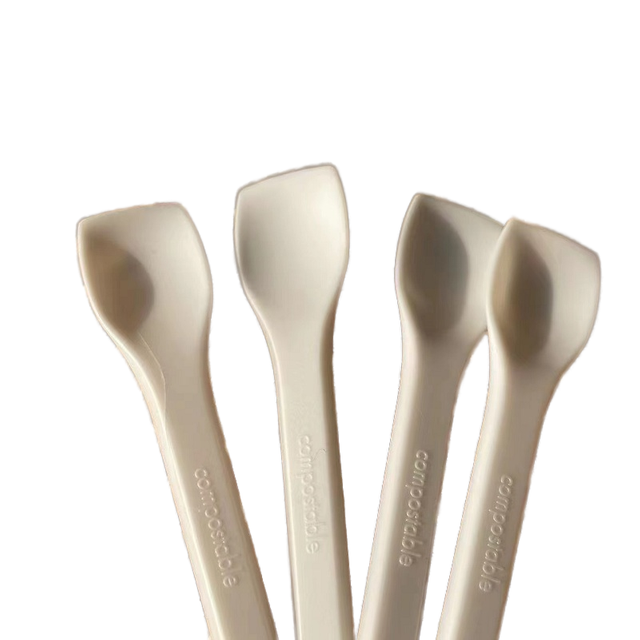 Customized Packing 100% Biodegradable PLA Ice Cream Spoon 