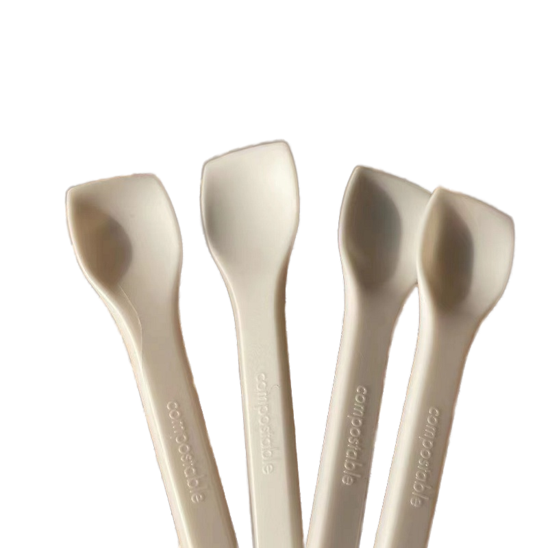 Customized Packing 100% Biodegradable PLA Ice Cream Spoon 