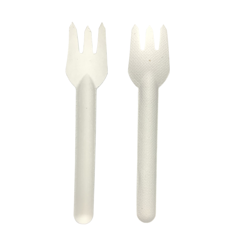 100% Bagasse Cutlery Compostable Knife Fork and Spoon Eco Cutlery Set Sugarcane Bagasse Paper Cutlery