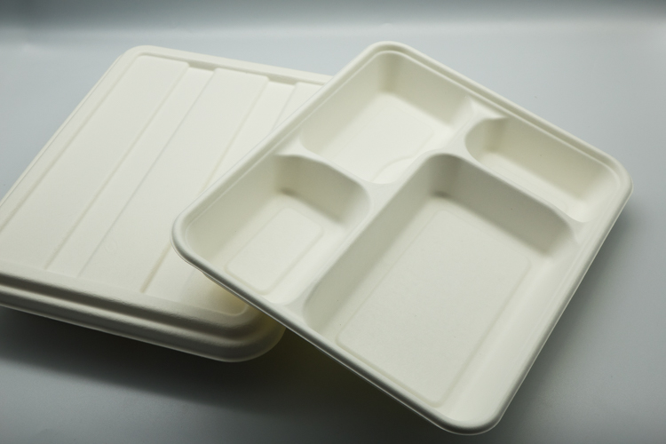 Factory Wholesale 100% Biodegradable Ecofriendly Lightweight Biodegradable Bagasse Paper Plate Food Trays