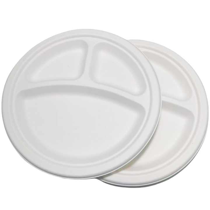 Einweg platte Biologisch abbaubares Geschirr Papier geschirr Zuckerrohr Bagasse Platte Zuckerrohr platten