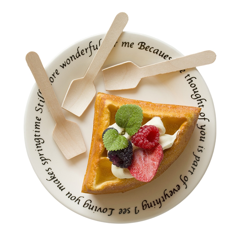  bereit Direkt verkauf Eis Biologisch abbaubare Einweg-Bambus löffel für Dessert Großhandel Neue Trends
