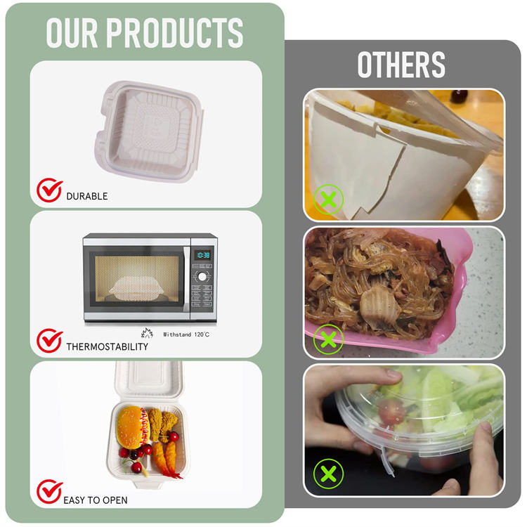 Günstige Einweg-Lunchbox zum Mitnehmen mit 3 Fächern Mikrowelle Kunststoff Lebensmittel Bento Vorrats behälter