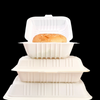 100% Biologisch Abbaubares Kompost Ier Bares Scharnier Clam Shell Lunch Box Einweg-Maisstärke-Lebensmittel Verpackungs Behälter