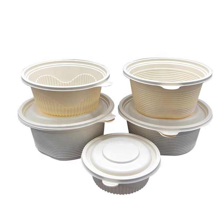 Customized Degradable and Cornstarch Disposable Take Away Bowl Lids for Restaurants and Home