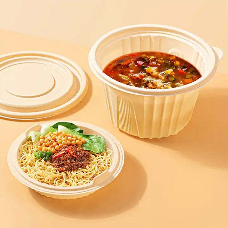 Certificated Biodegradable Plastic Box Food Container Usa Europe Standard Clamshell Takeaway Box 9*5 Inch Bento Conta